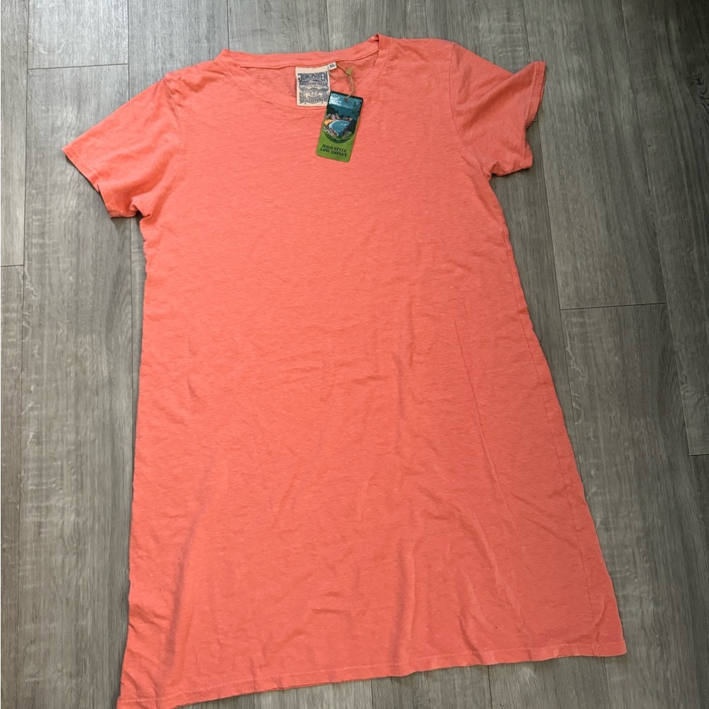 Jungmaven Rae Line Dress XL - pink salmon color